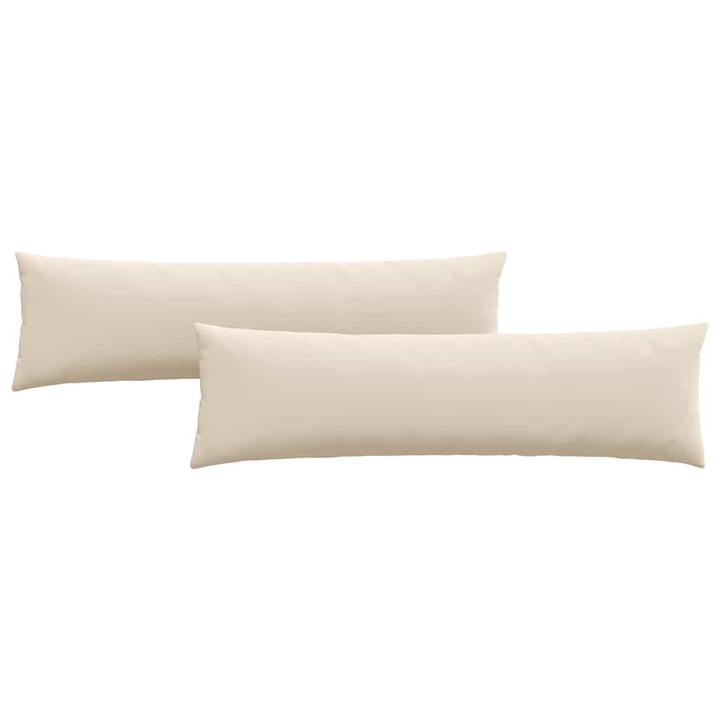 Sofakuddar 2 st tyg Beige 145 x 40 cm