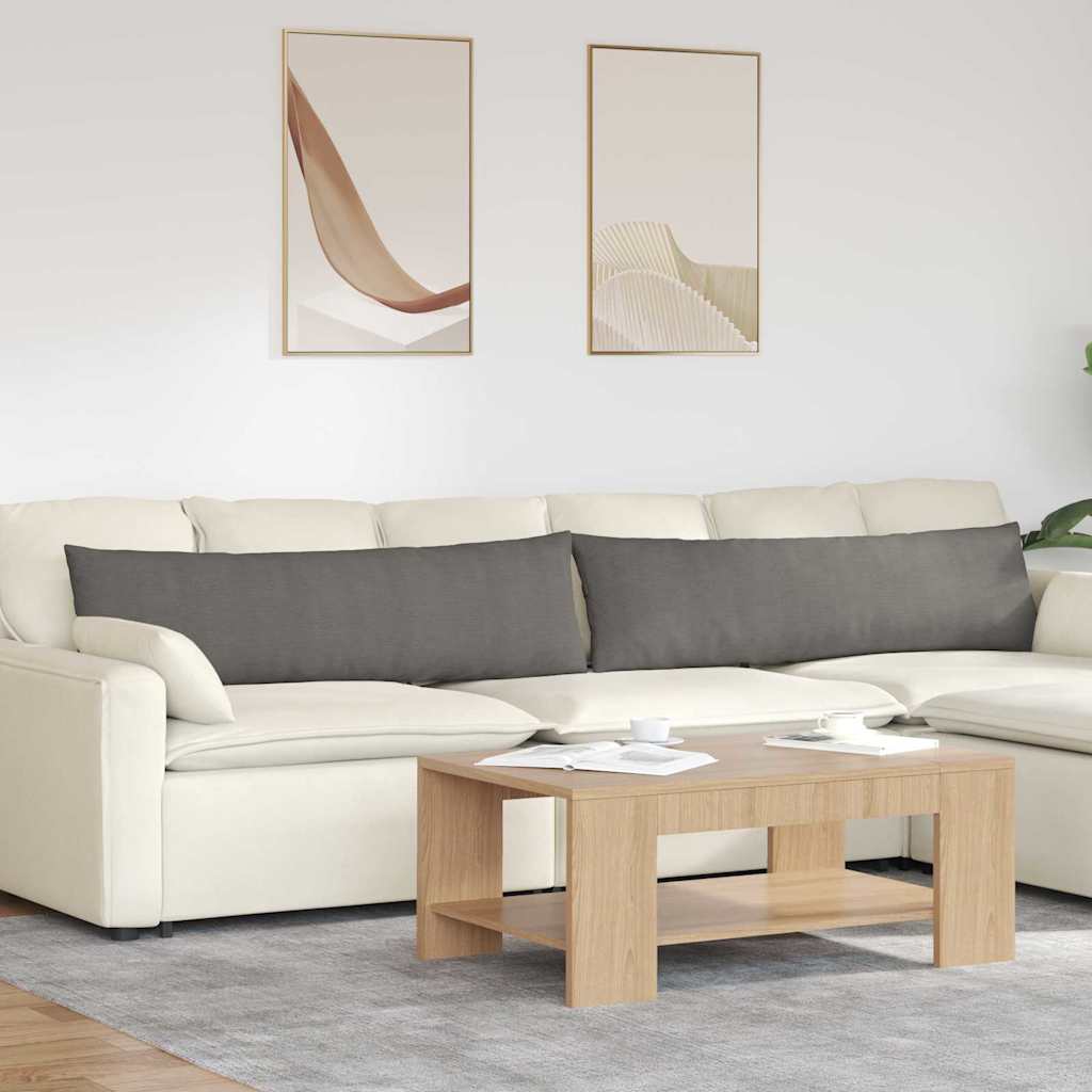 Sofakuddar 2 st Ljusgrå 145 x 40 cm Kordread tyg