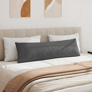 Sofakuddar 2 pcs Mörkgrå 145 x 40 cm Kordread tyg