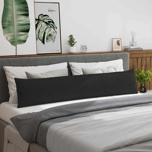 Sofakuddar 2 pcs Svart 200 x 40 cm tyg