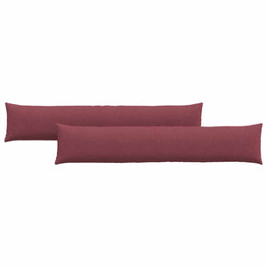 Sofakuddar 2 pcs Vinröd 200 x 40 cm tyg