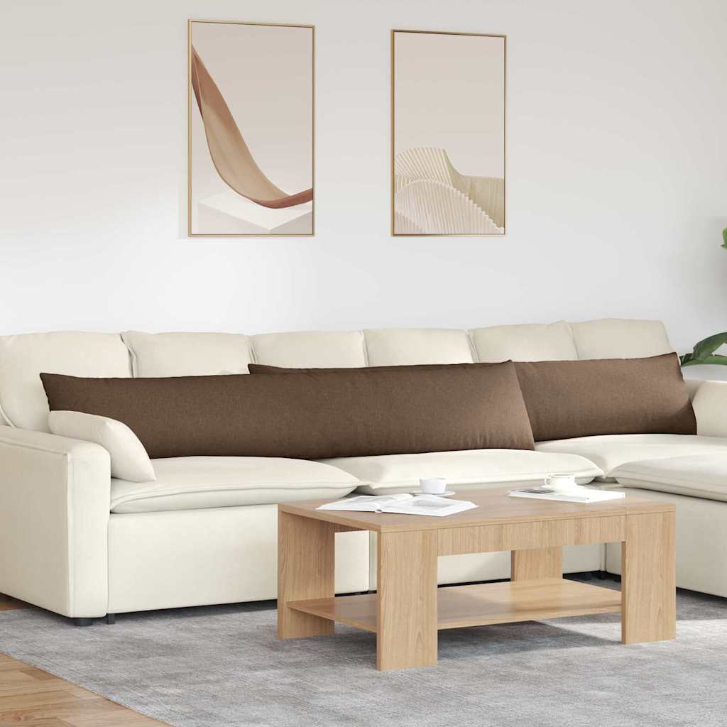 Sofakuddar 2 pcs Brun 200 x 40 cm tyg