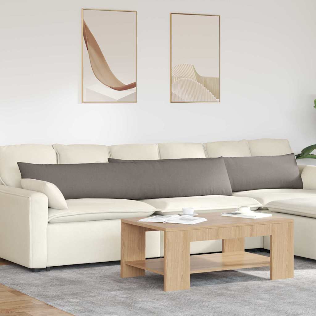 Sofakuddar 2 st tyg Taupe 200 x 40 cm