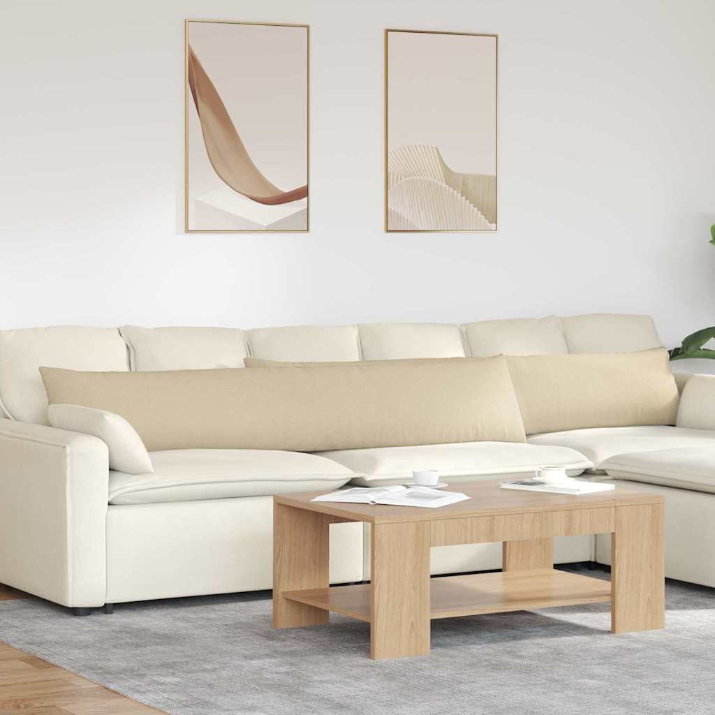Sofakuddar 2 st tyg Kräm 200 x 40 cm