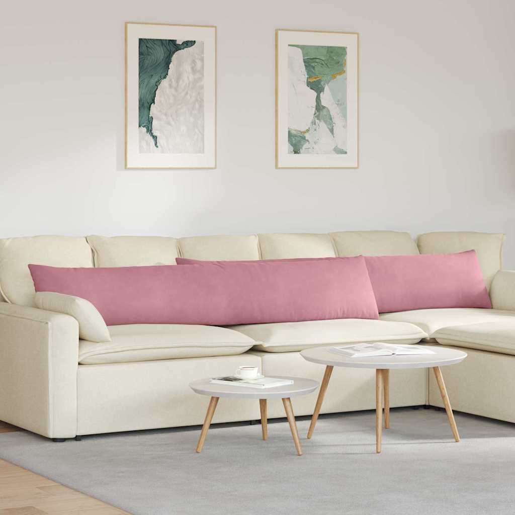 Sofakuddar 2 pcs Rosa 200 x 40 cm Kordread tyg
