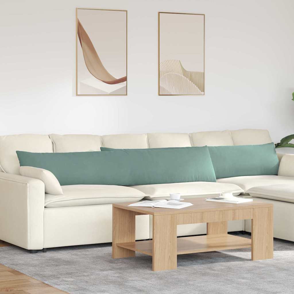 Sofakuddar 2 pcs Havgrön 200 x 40 cm Kordread tyg