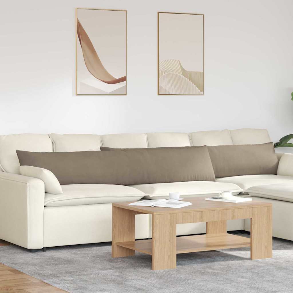 Sofakuddar 2 pcs Taupe 200 x 40 cm tyg