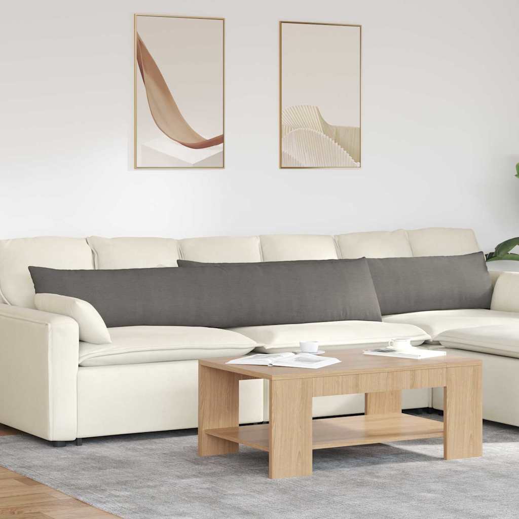 Sofakuddar 2 pcs Ljusgrå 200 x 40 cm Kordread tyg