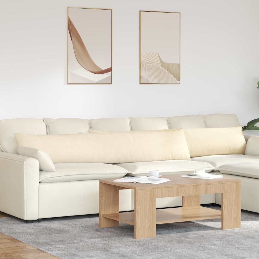 Sofakuddar 2 st Kräm 200 x 40 cm Kordread tyg