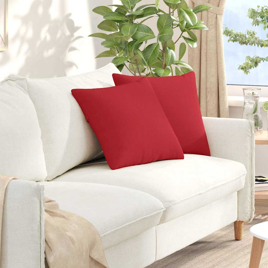 Sofakuddar 2 pcs Röd 45 x 45 cm tyg