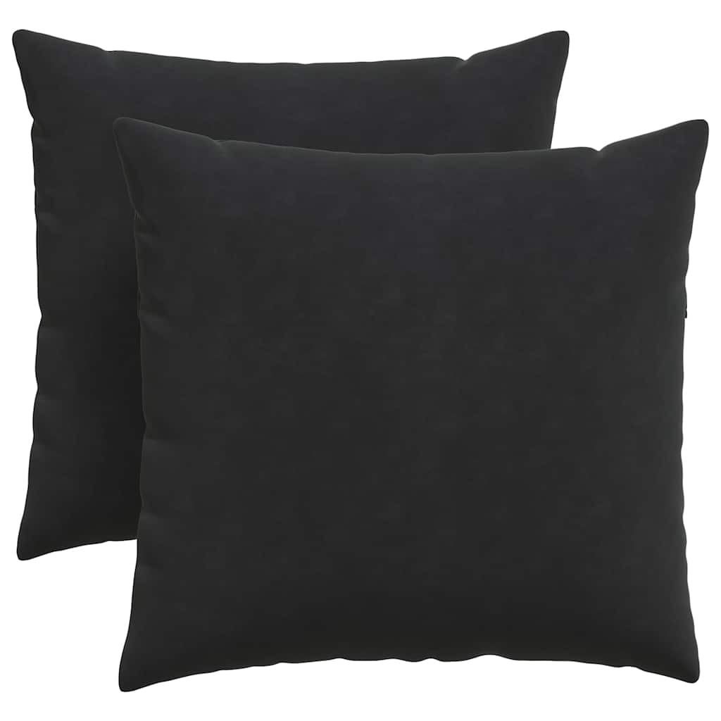 Sofakuddar 2 st Svart 45 x 45 cm Kordread tyg