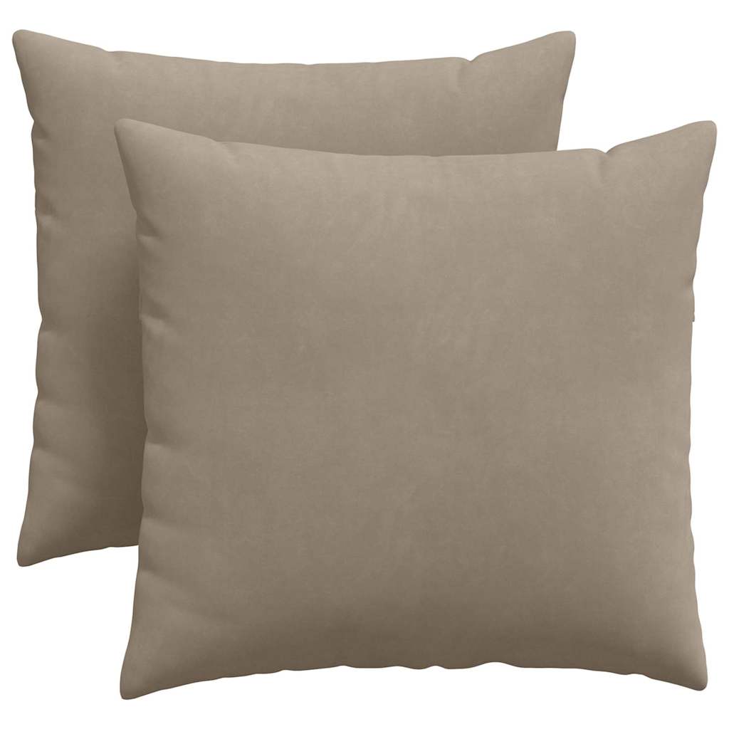 Sofakuddar 2 pcs Taupe 45 x 45 cm tyg