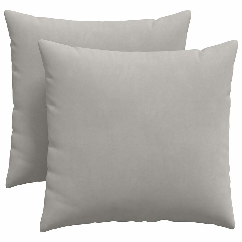 Sofakuddar 2 pcs Ljusgrå 45 x 45 cm tyg