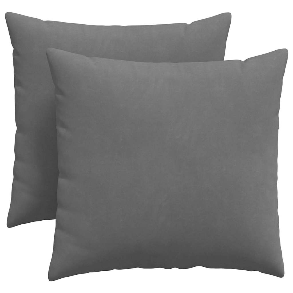 Sofakuddar 2 pcs Mörkgrå 45 x 45 cm tyg