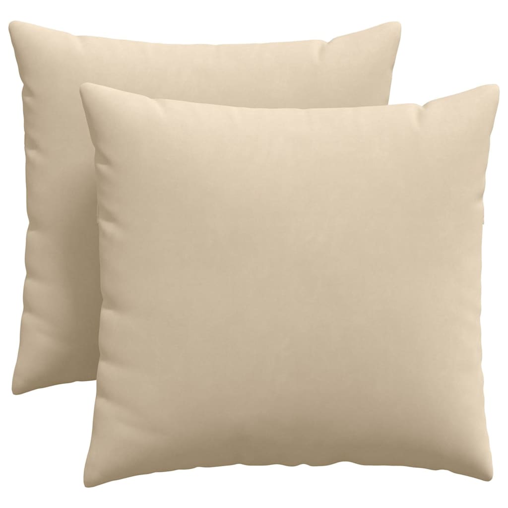 Sofakuddar 2 pcs Kräm 45 x 45 cm tyg