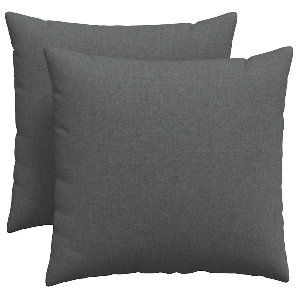 Sofakuddar 2 pcs Mörkgrå 50 x 50 cm tyg