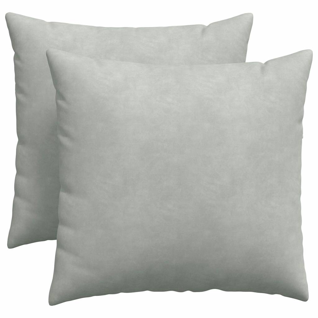 Sofakuddar 2 st Ljusgrå 50 x 50 cm Kordread tyg