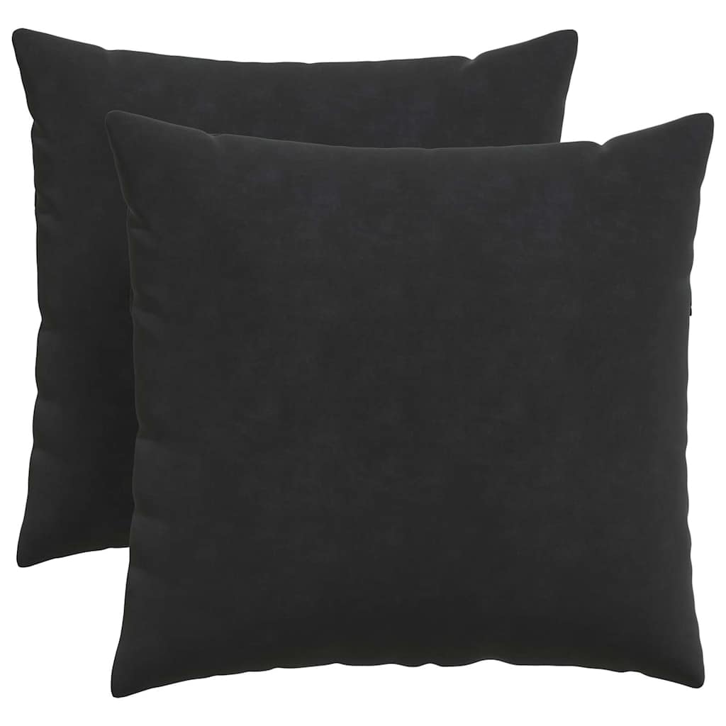 Sofakuddar 2 pcs Svart 50 x 50 cm Kordread tyg