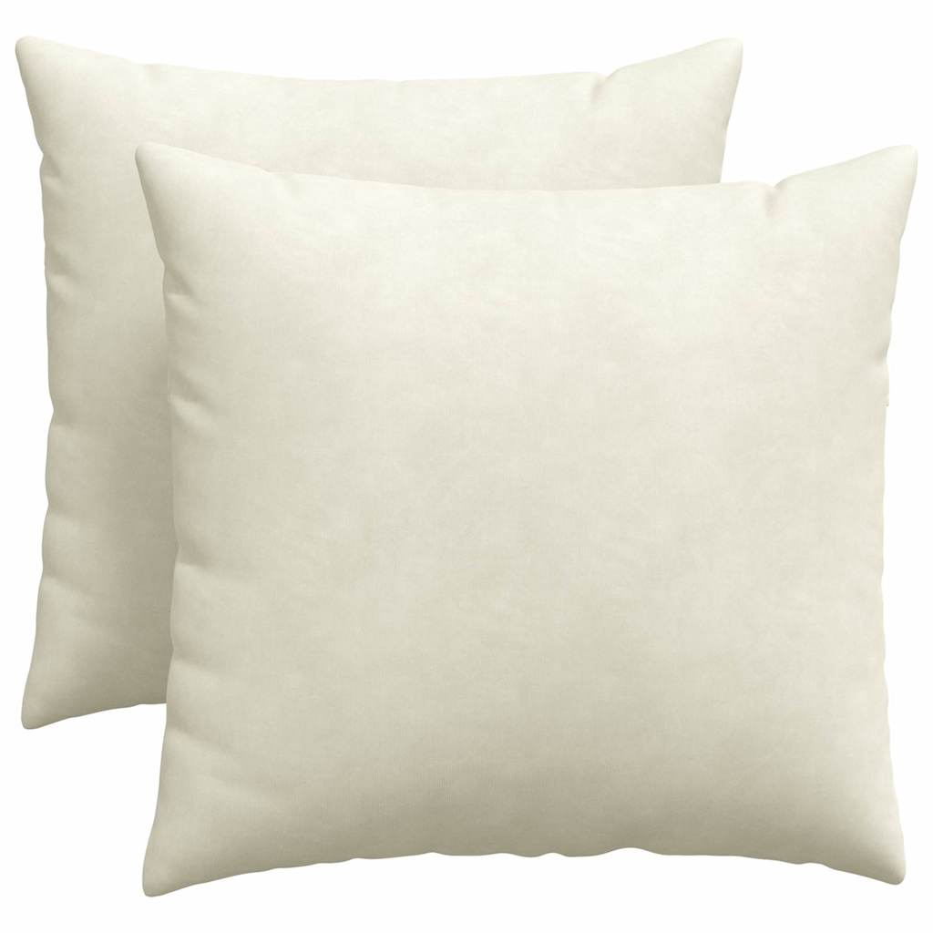 Sofakuddar 2 pcs Kräm 50 x 50 cm Kordread tyg