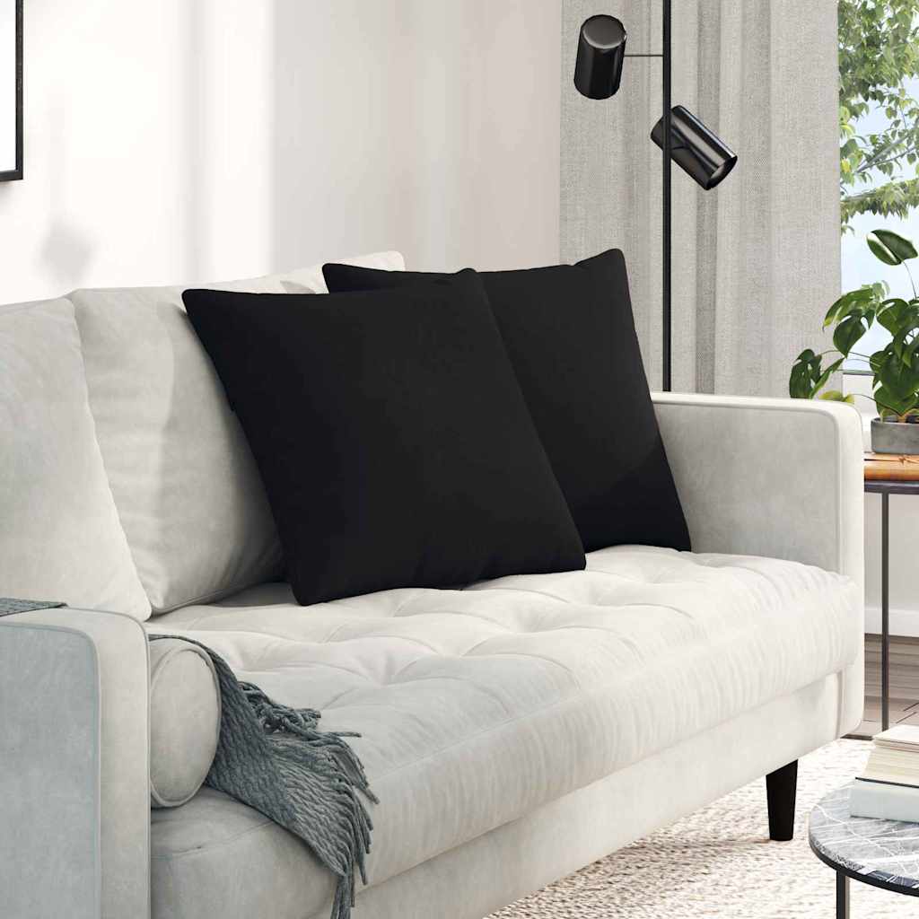 Sofakuddar 2 pcs Svart 50 x 50 cm tyg