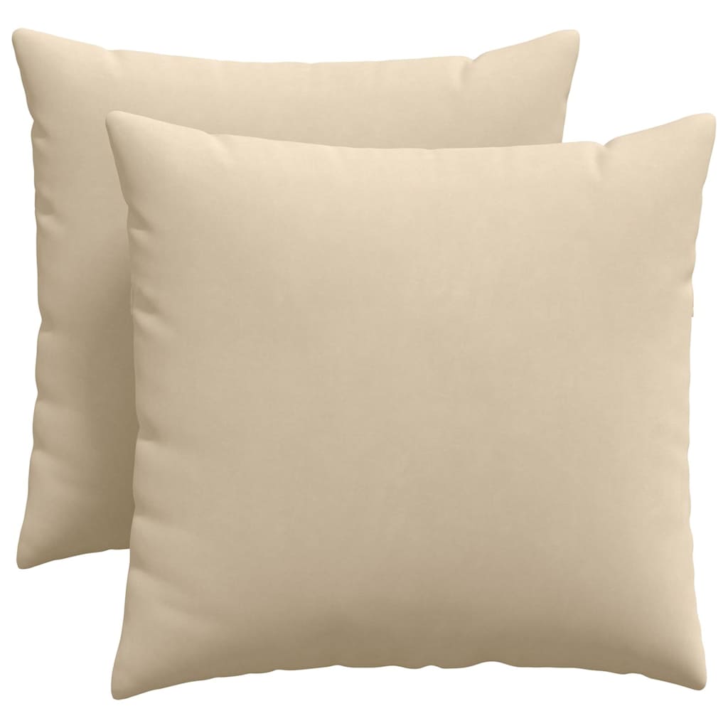 Sofakuddar 2 pcs Kräm 50 x 50 cm tyg