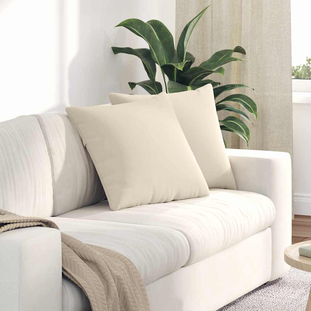 Sofakuddar 2 pcs Beige 50 x 50 cm tyg