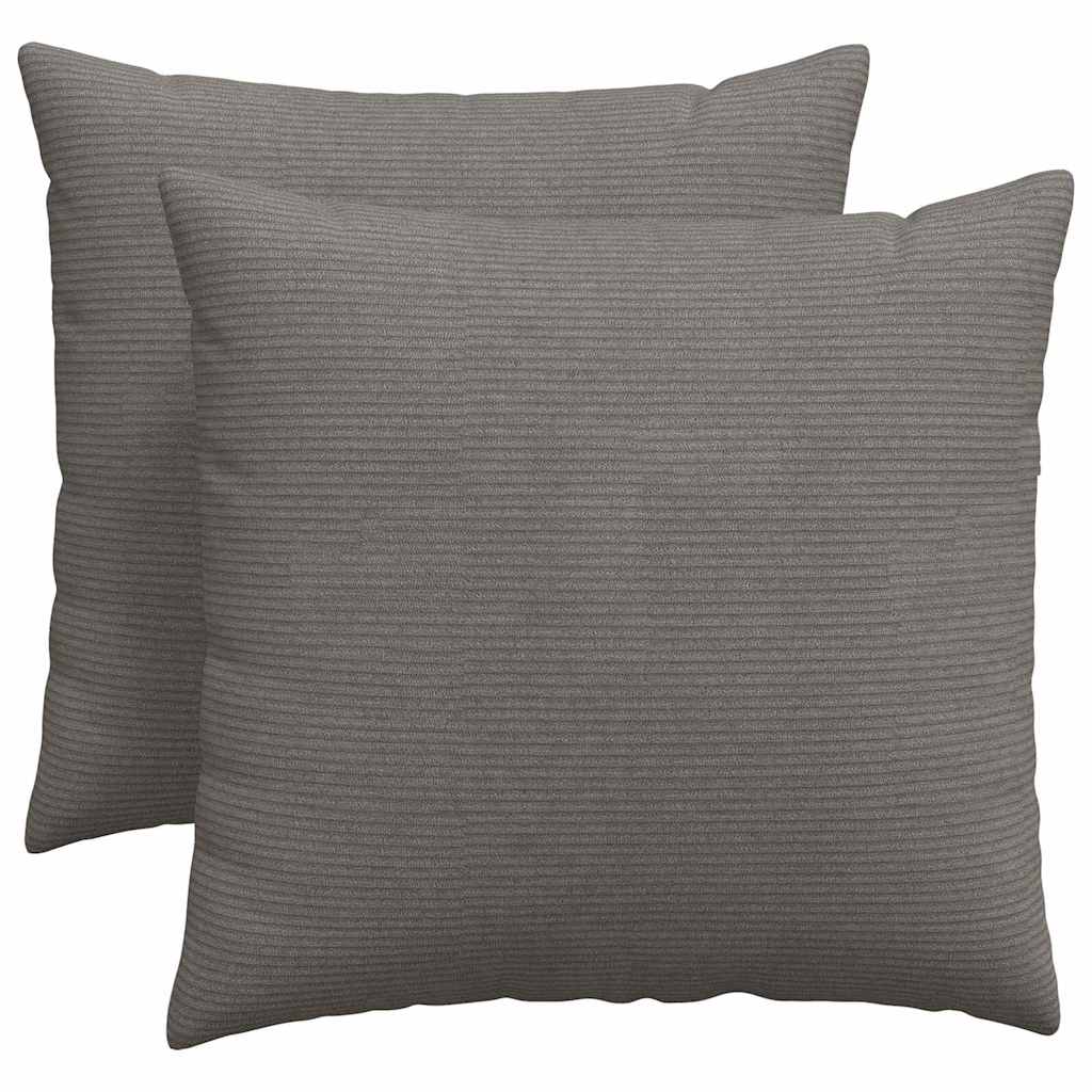 Sofakuddar 2 pcs Ljusgrå 50 x 50 cm Kordread tyg
