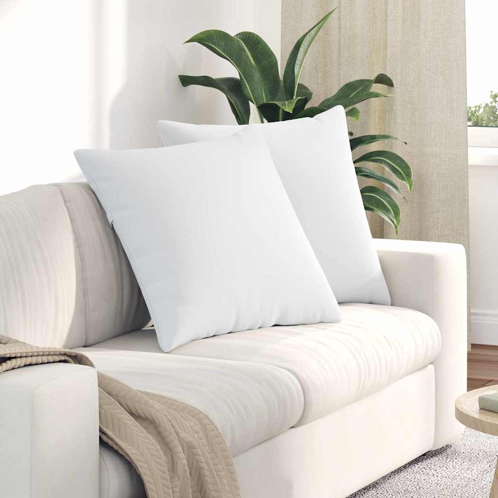 Sofakuddar 2 pcs Vit 60 x 60 cm tyg