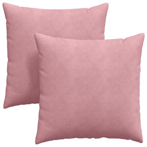 Sofakuddar 2 pcs Rosa 60 x 60 cm Kordread tyg