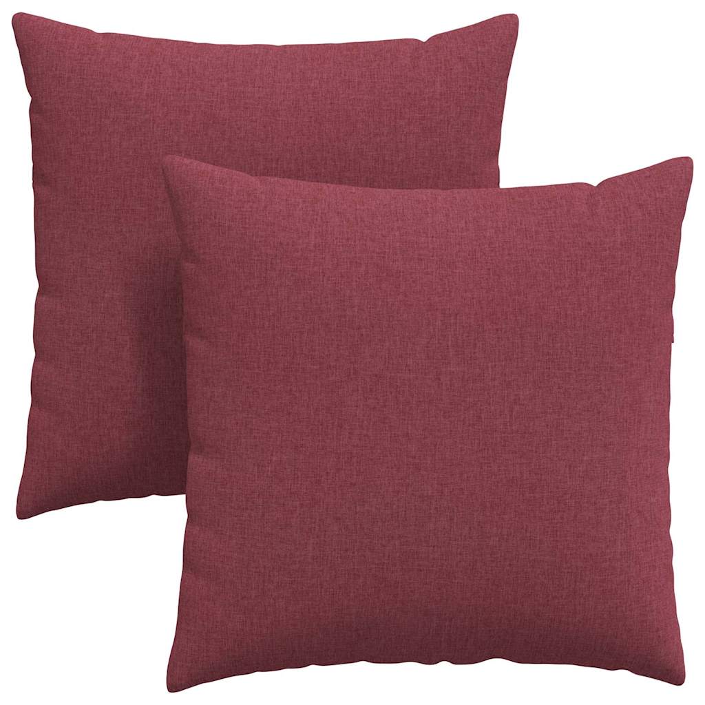 Sofakuddar 2 pcs Vinröd 80 x 80 cm tyg