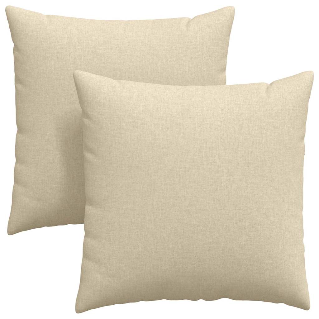 Sofakuddar 2 pcs Kräm 80 x 80 cm tyg