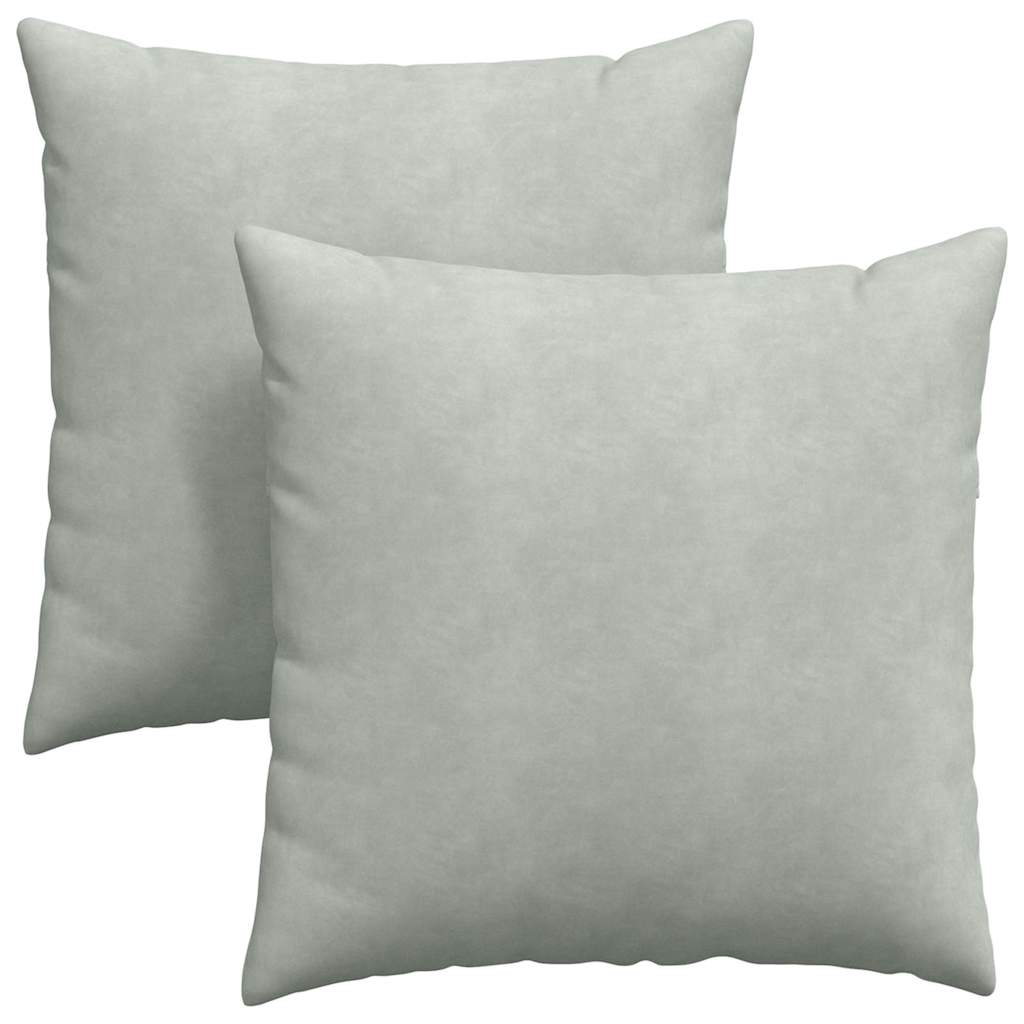 Sofakuddar 2 pcs Ljusgrå 80 x 80 cm Kordread tyg