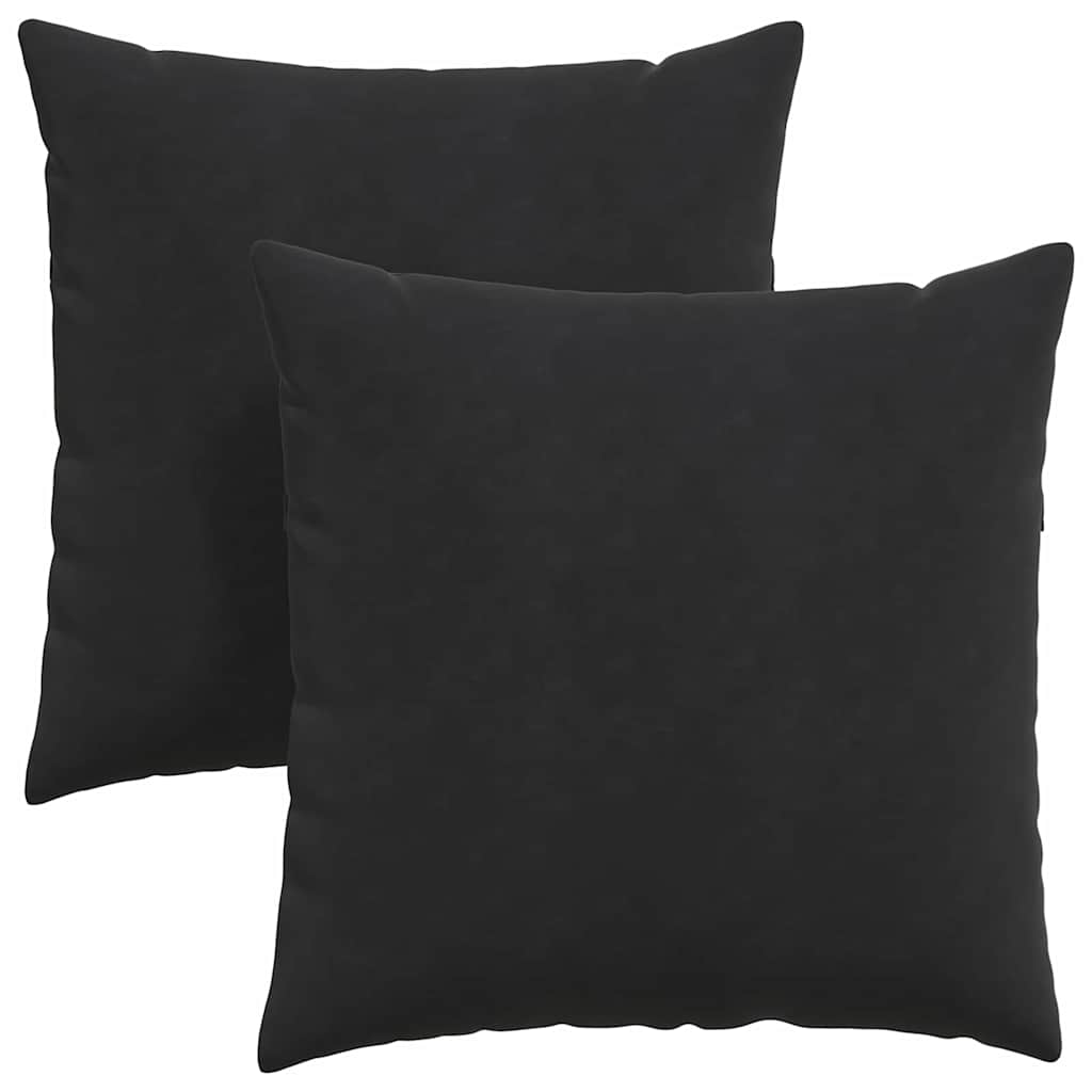Sofakuddar 2 pcs Svart 80 x 80 cm Kordread tyg