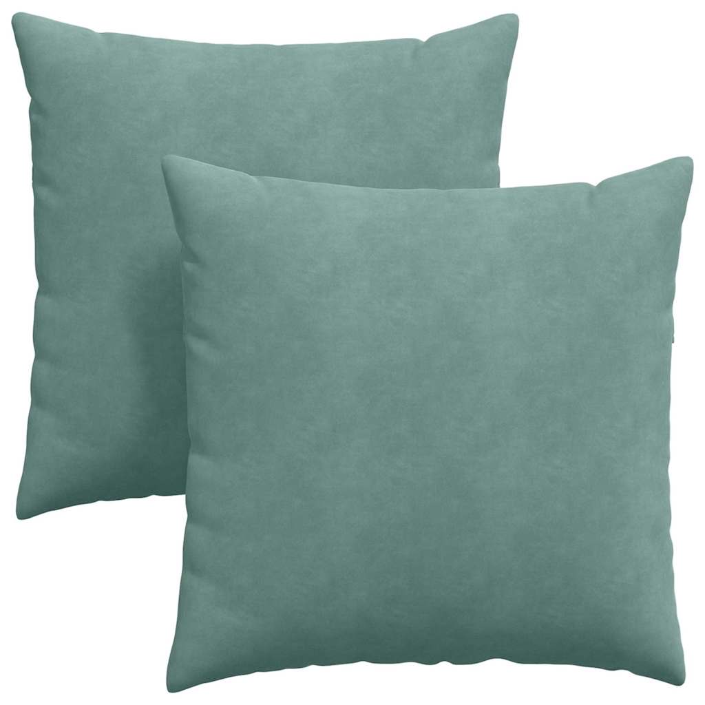 Sofakuddar 2 pcs Havgrön 80 x 80 cm Kordread tyg
