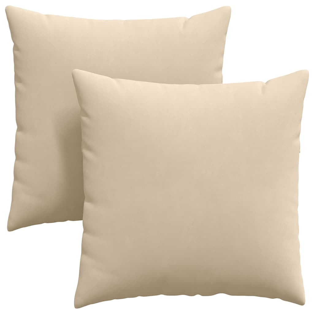 Sofakuddar 2 pcs Kräm 80 x 80 cm tyg