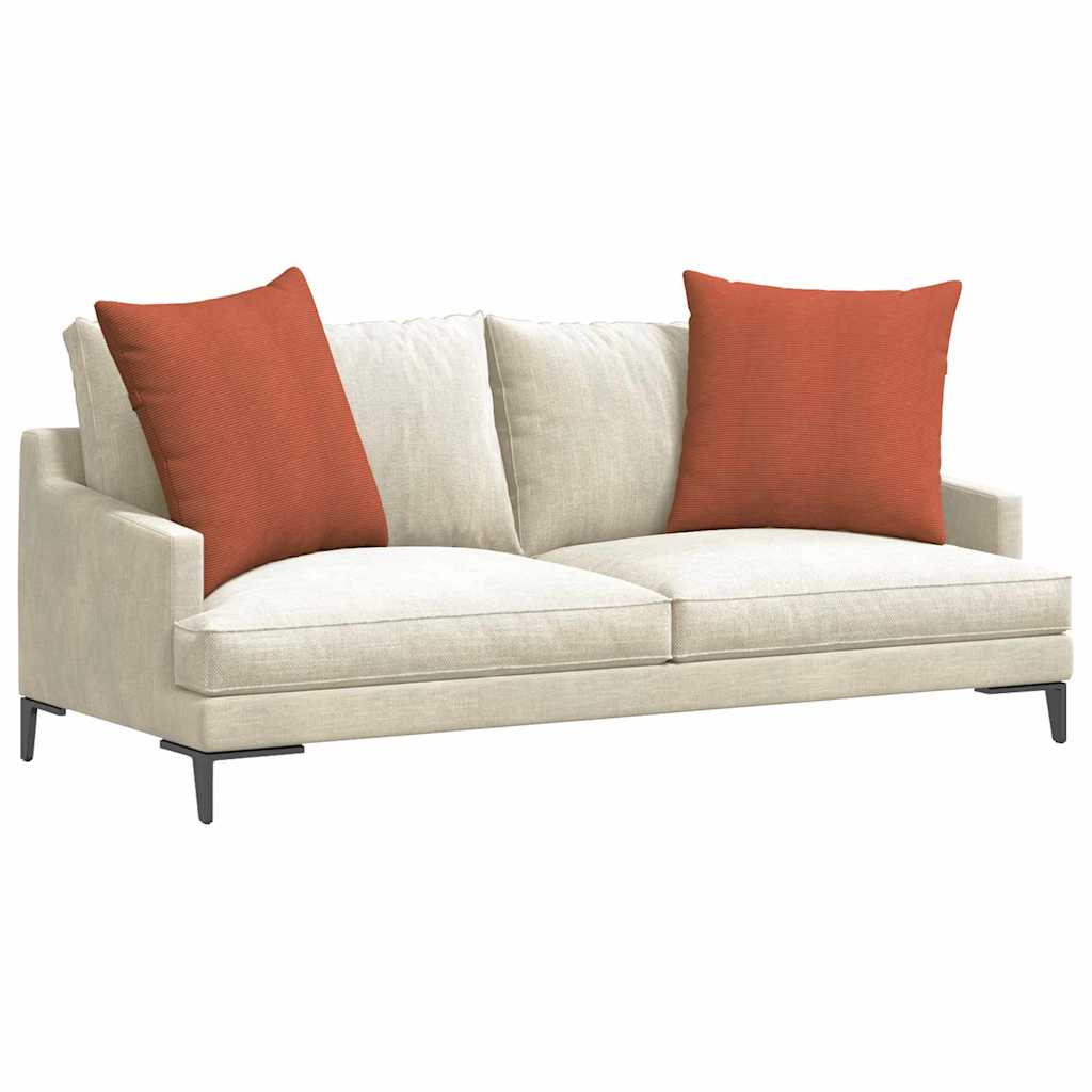 Sofakuddar 2 pcs Röd orange 80 x 80 cm Kordread tyg