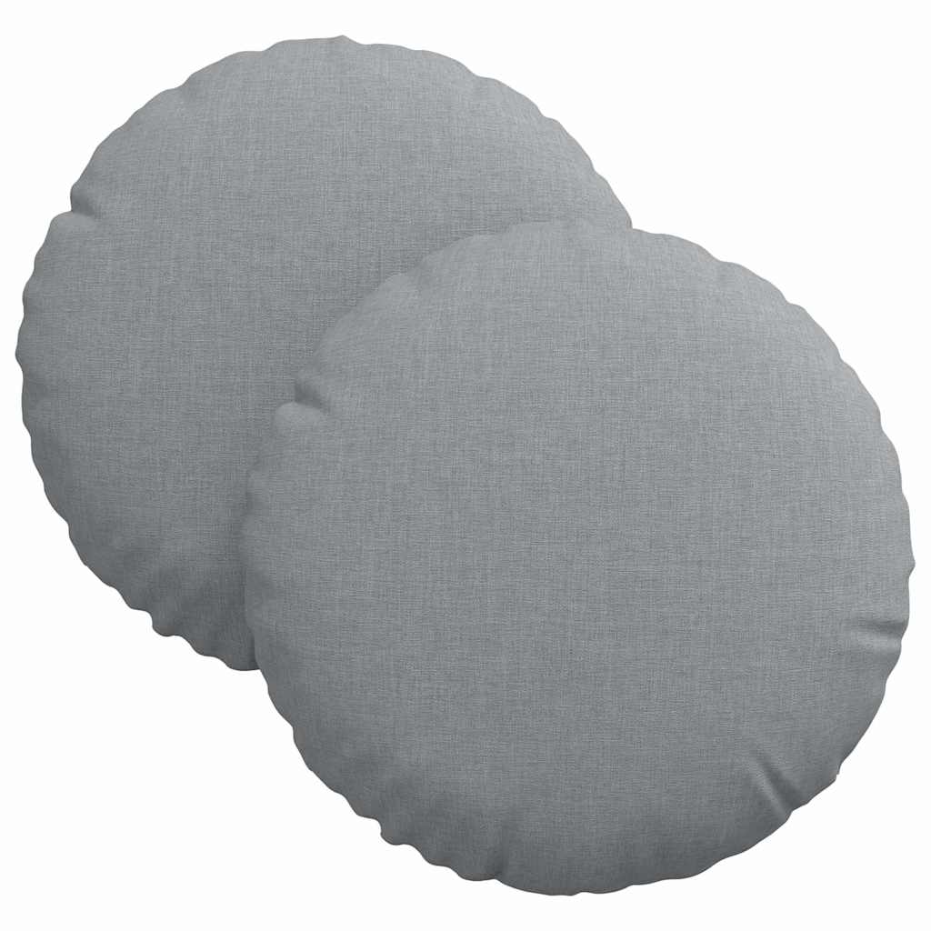 Sittkuddar 2 pcs Ljusgrå Ø30 x 13 cm tyg