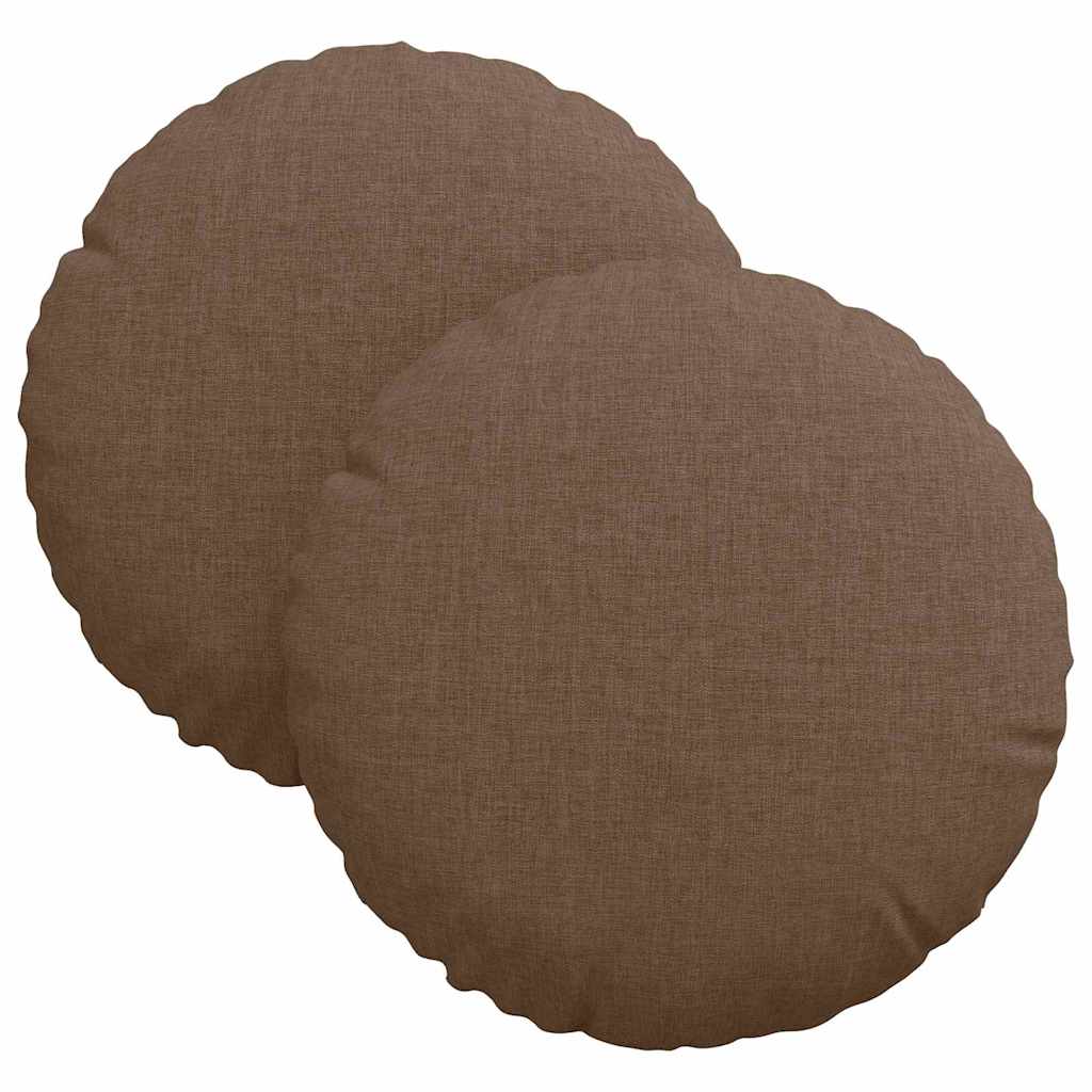 Sittkuddar 2 pcs Brun Ø30 x 13 cm tyg