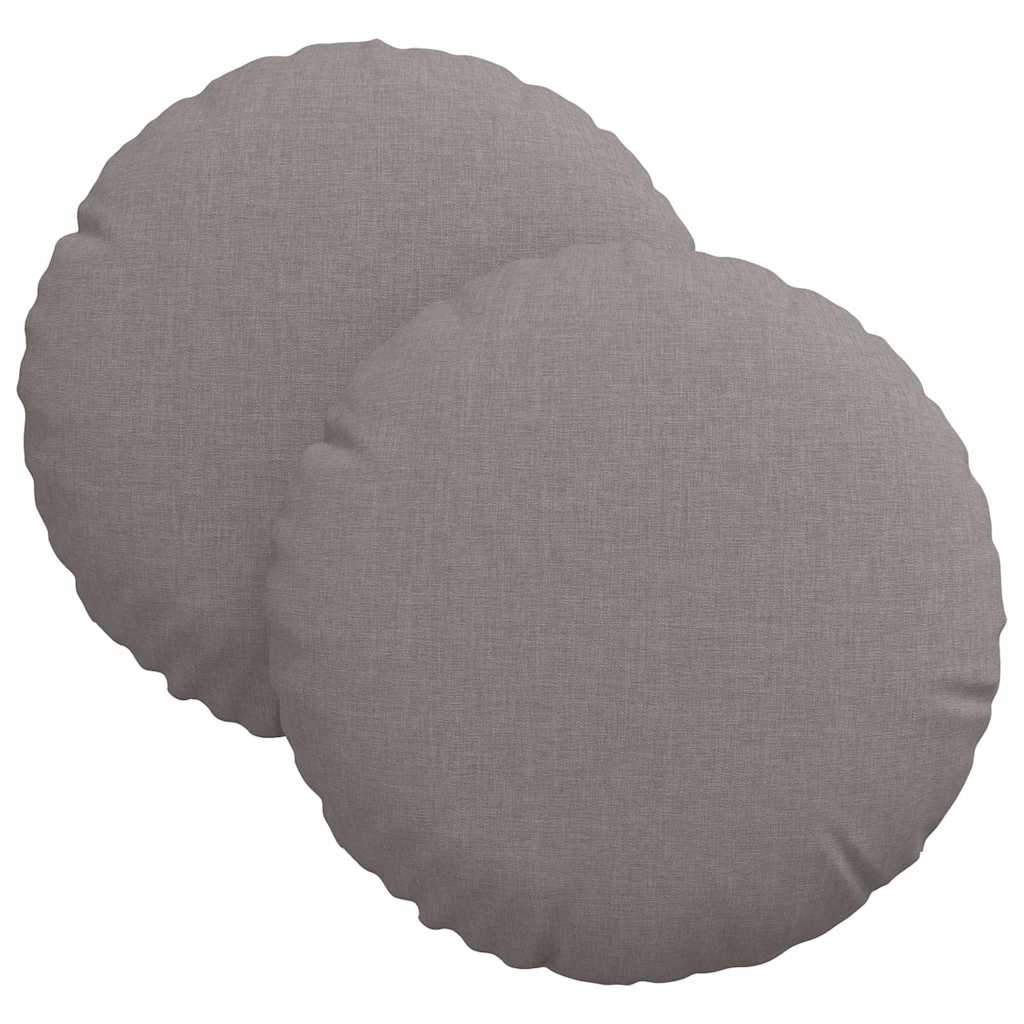 Sittkuddar 2 pcs Taupe Ø30 x 13 cm tyg