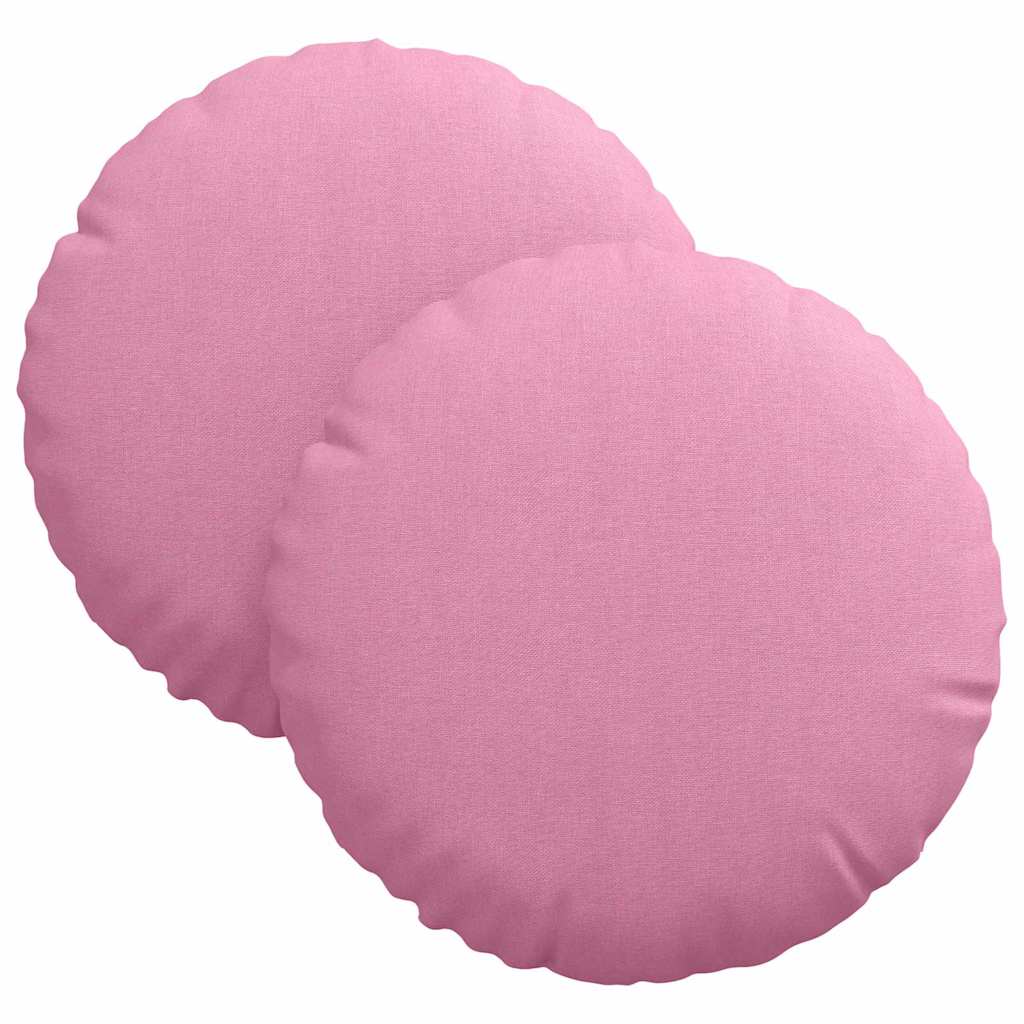 Sittkuddar 2 st Tyg Rosa Ø30 x 13 cm