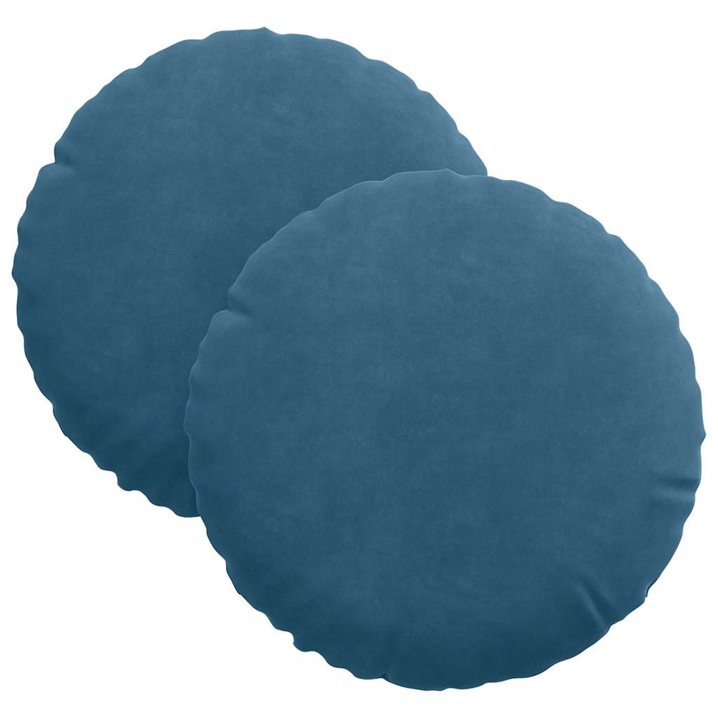 Sittkuddar 2 pcs Blå Ø30 x 13 cm Sammet