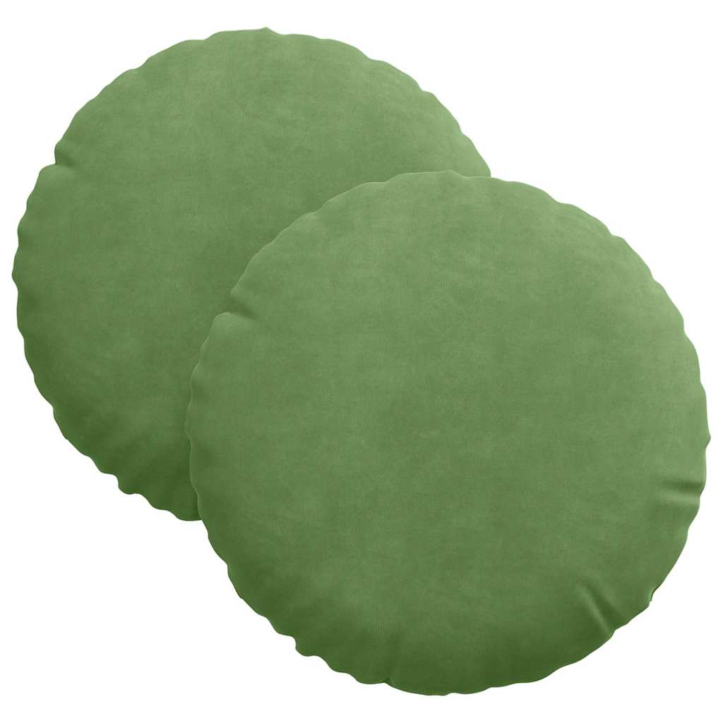 Sittkuddar 2 st Sammet Ljusgrön Ø30 x 13 cm