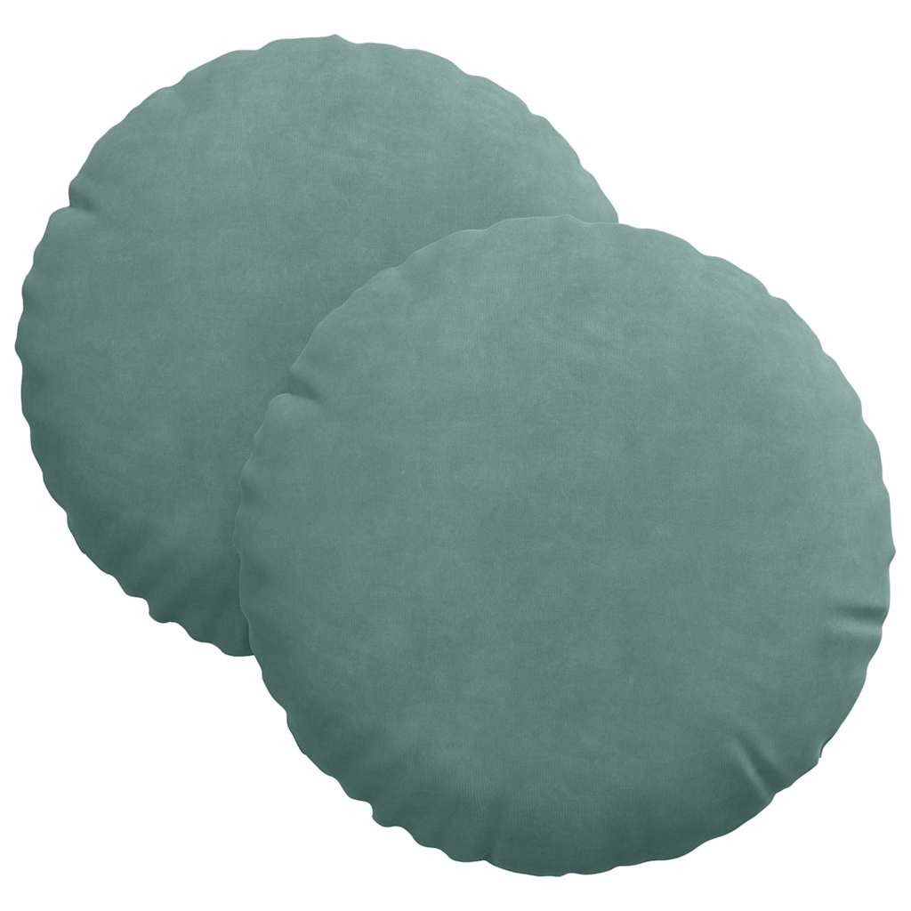 Sittkuddar 2 pcs Havgrön Ø30 x 13 cm Sammet