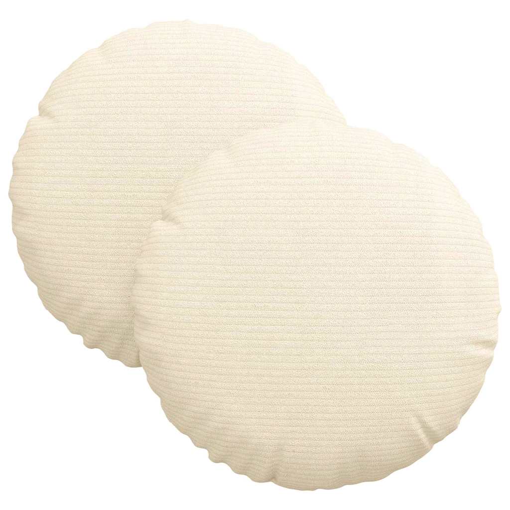 Sittkuddar 2 pcs Kräm Ø30 x 13 cm Kordread tyg