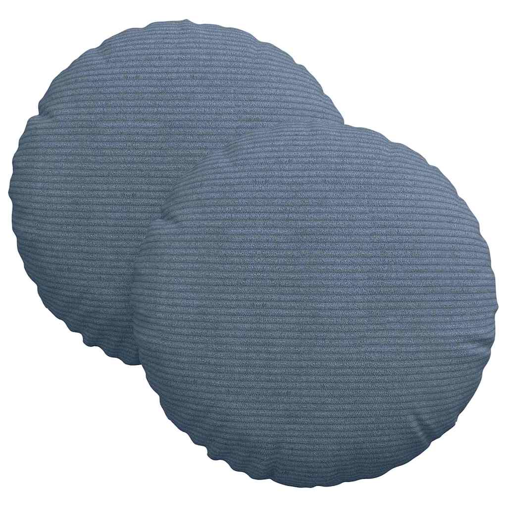 Sittkuddar 2 pcs Blå Ø30 x 13 cm Kordread tyg