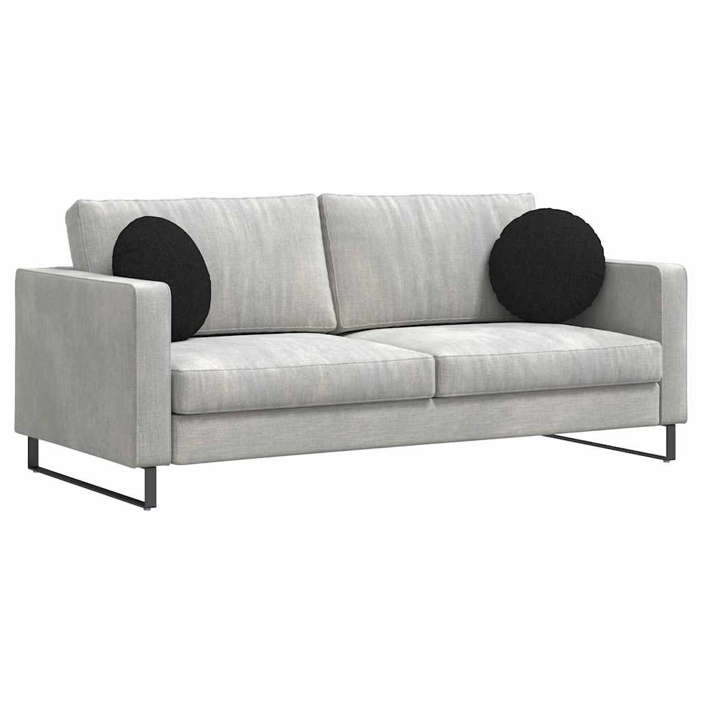 Sittkuddar 2 pcs Svart Ø40 x 13 cm tyg