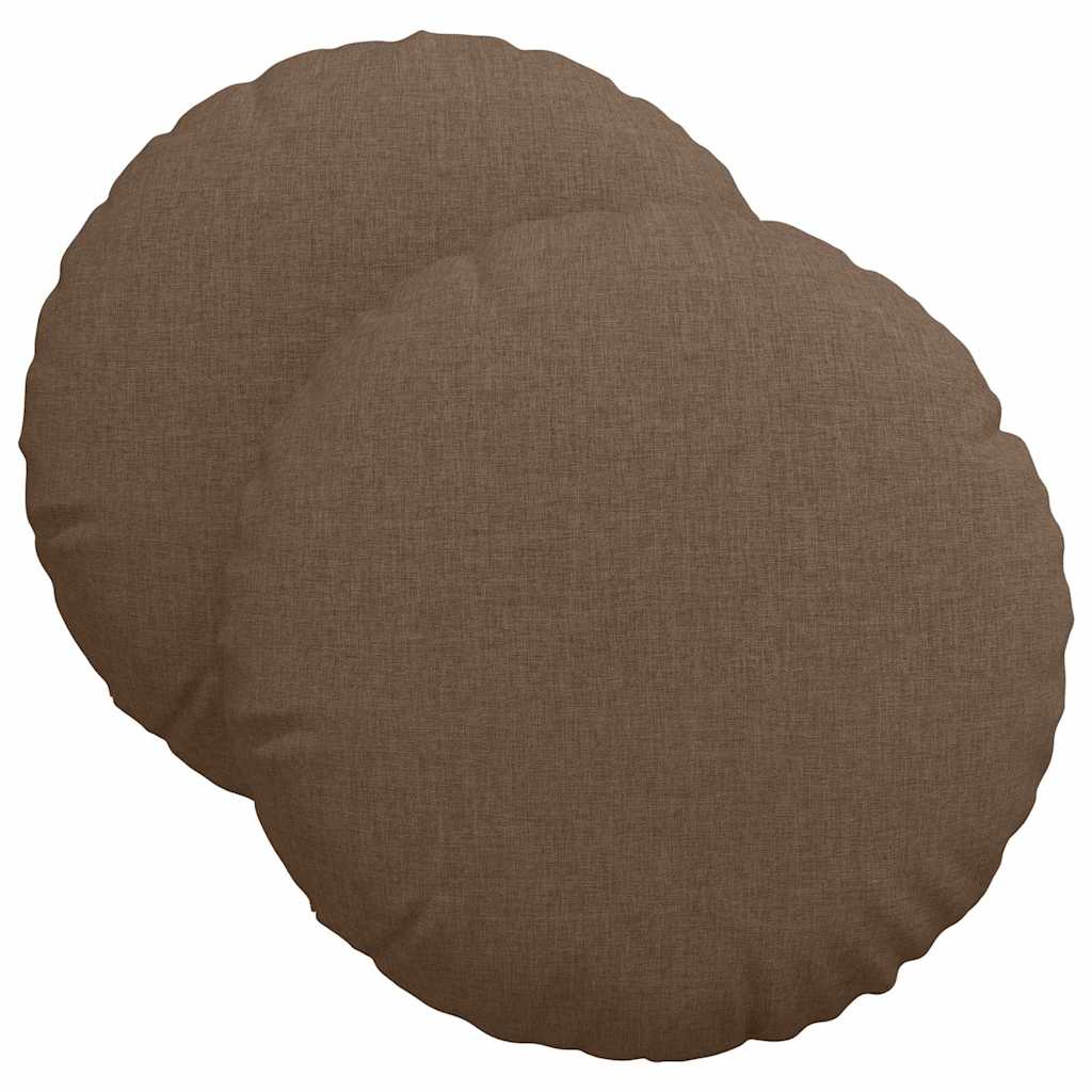 Sittkuddar 2 pcs Brun Ø40 x 13 cm tyg