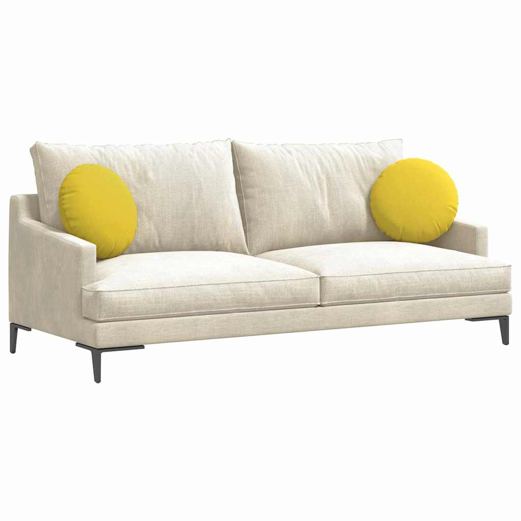 Sittkuddar 2 pcs Ljusgul Ø40 x 13 cm tyg
