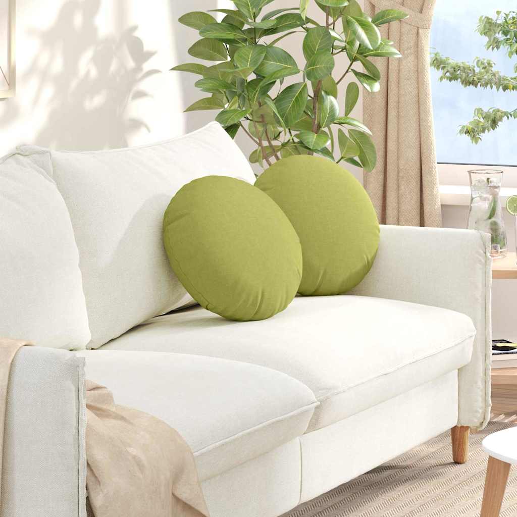 Sittkuddar 2 st Tyg Ljusgrön Ø40 x 13 cm
