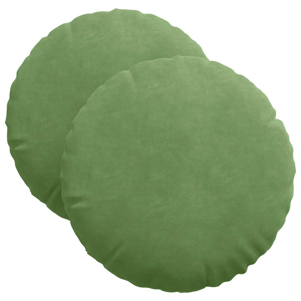 Sittkuddar 2 pcs Ljusgrön Ø 40 x 13 cm Sammet